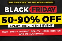 Black Friday Starts Now: 50-90% Off Everything - Catch
