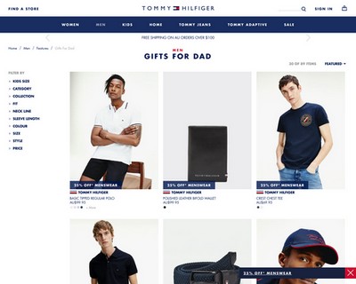 Make Dad's Day or any Guy Day with 25% off @ Tommy Hilfiger - Tommy Hilfiger