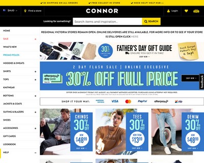 👕 Say What?! 30% Off Full Price! @ Connor - Connor