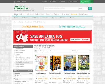 Take a further 10% OFF | Top 200 Bestsellers | Angus & Robertson - Angus & Robertson Bookworld